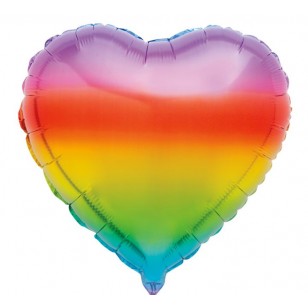 Rainbow Gradient Heart Balloon